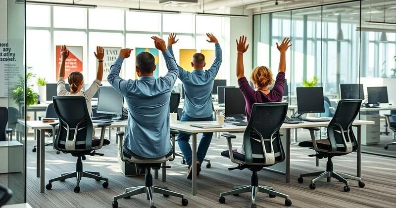 Exercícios de ginástica laboral para escritório