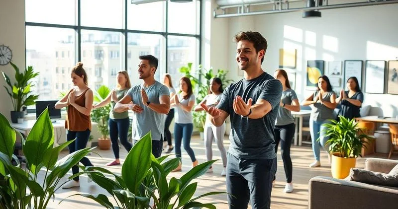 Ginastica laboral no ambiente de trabalho